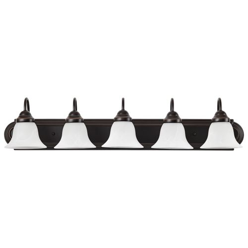 Main product image of Ballerina 5 Light 36" Vanity w/ Alabaster Glass Bell Shades
