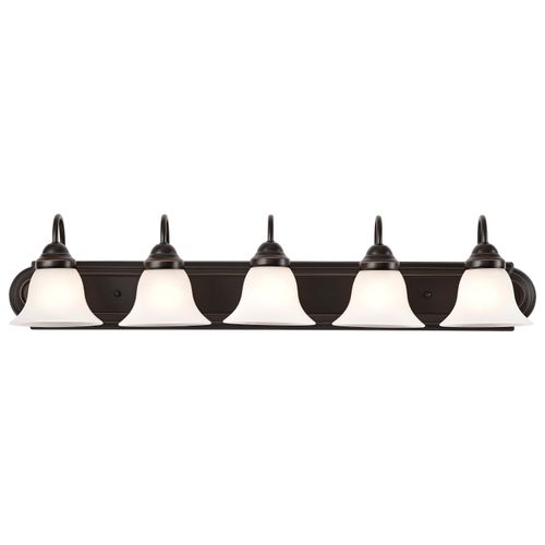 Main product image of Ballerina 5 Light 36" Vanity w/ Alabaster Glass Bell Shades