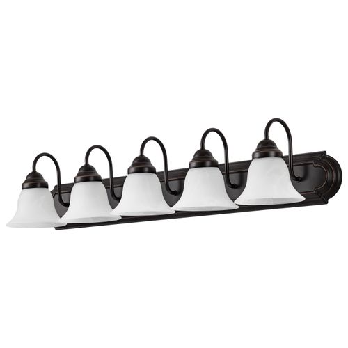 Main product image of Ballerina 5 Light 36" Vanity w/ Alabaster Glass Bell Shades