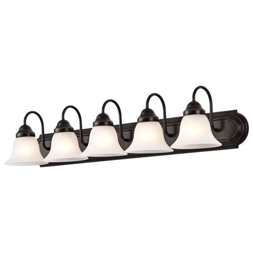 Main product image of Ballerina 5 Light 36" Vanity w/ Alabaster Glass Bell Shades