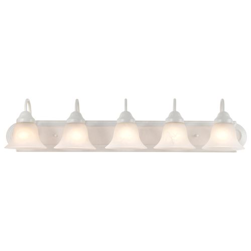 Main product image of Ballerina 5 Light 36" Vanity w/ Alabaster Glass Bell Shades