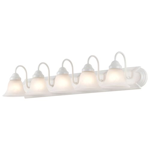 Main product image of Ballerina 5 Light 36" Vanity w/ Alabaster Glass Bell Shades