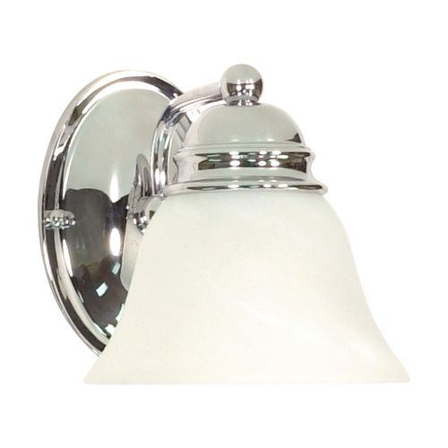 Main product image of Empire 1 Light 7" Vanity w/ Alabaster Glass Bell Shades