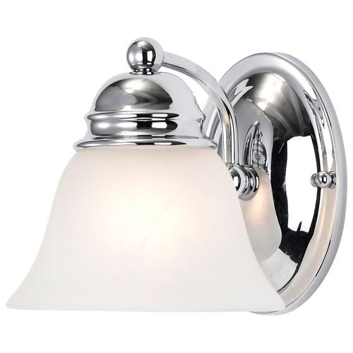 Main product image of Empire 1 Light 7" Vanity w/ Alabaster Glass Bell Shades