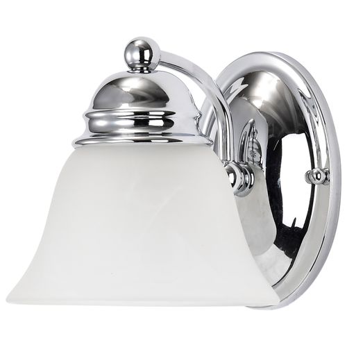 Main product image of Empire 1 Light 7" Vanity w/ Alabaster Glass Bell Shades