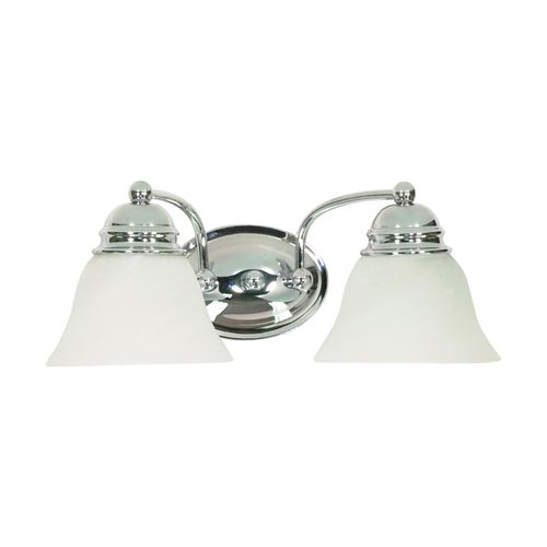 Main product image of Empire 2 Light 15" Vanity w/ Alabaster Glass Bell Shades