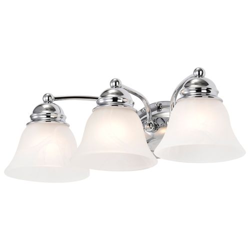 Main product image of Empire 3 Light 21" Vanity w/ Alabaster Glass Bell Shades
