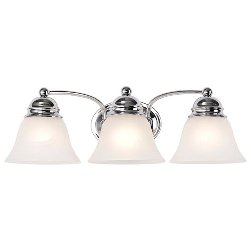 Main product image of Empire 3 Light 21" Vanity w/ Alabaster Glass Bell Shades