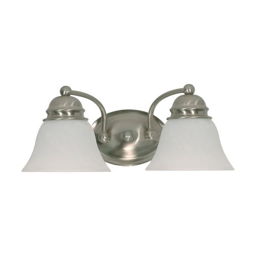 Main product image of Empire 2 Light 15" Vanity w/ Alabaster Glass Bell Shades