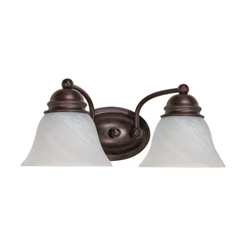 Main product image of Empire 2 Light 15" Vanity w/ Alabaster Glass Bell Shades