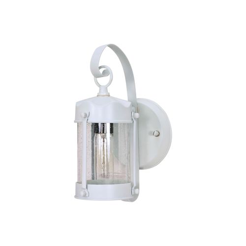 Main product image of 1 Light 10-5/8" Wall Lantern Piper Lantern w/ Clear Seed Glass Color retail packaging