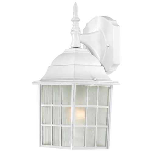 Main product image of Adams 1 Light 14" Outdoor Wall w/ Frosted Glass Color retail packaging