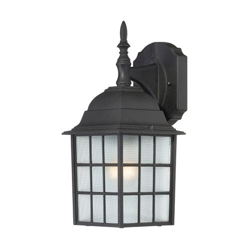 Main product image of Adams 1 Light 14" Outdoor Wall w/ Frosted Glass Color retail packaging