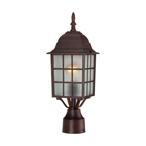 Main product image of Adams 1 Light 17" Outdoor Post w/ Frosted Glass Color retail packaging