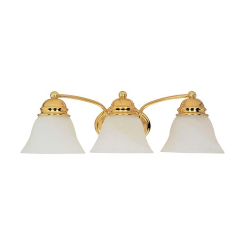 Main product image of Empire 3 Light 21" Vanity w/ Alabaster Glass Bell Shades