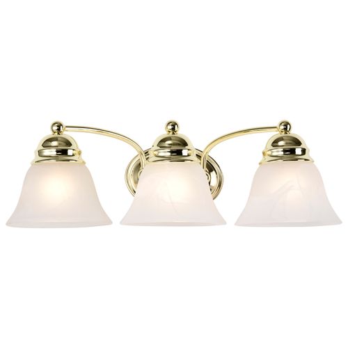 Main product image of Empire 3 Light 21" Vanity w/ Alabaster Glass Bell Shades
