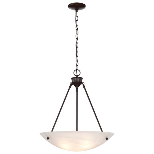 Main product image of 3 Light 23" Pendant Alabaster Glass Bowl