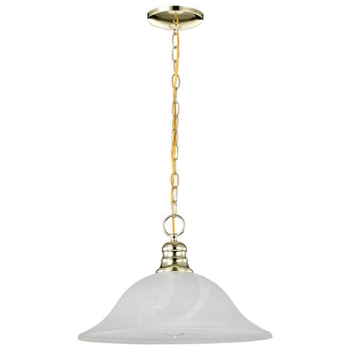 Main product image of 1 Light 16" Pendant Alabaster Glass