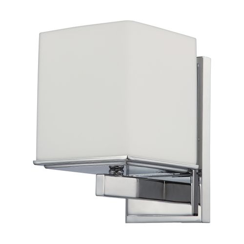 Main product image of Bento 1 Light Vanity Fixture w/ Satin White Glass