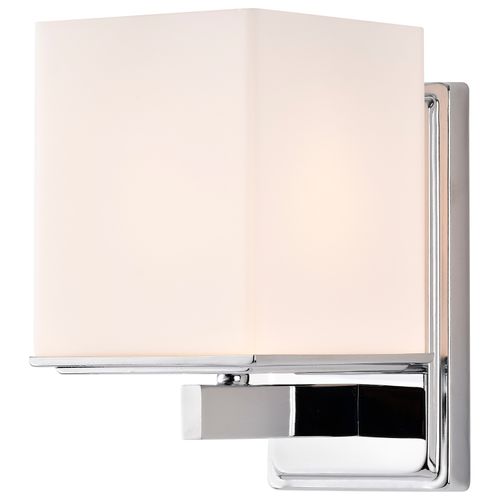Main product image of Bento 1 Light Vanity Fixture w/ Satin White Glass