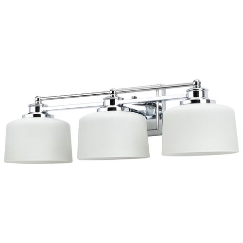 Main product image of Soho 3 Light Vanity Fixture w/ Satin White Glass