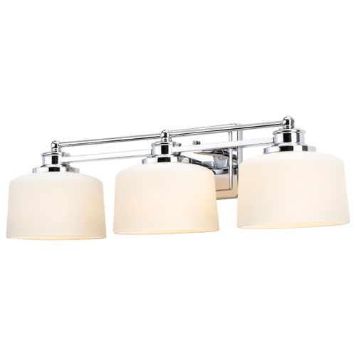 Main product image of Soho 3 Light Vanity Fixture w/ Satin White Glass