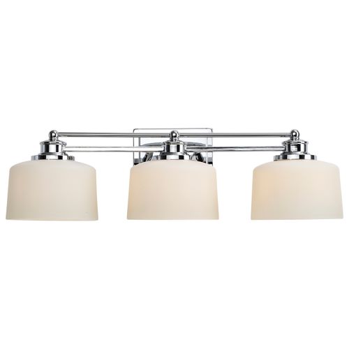 Main product image of Soho 3 Light Vanity Fixture w/ Satin White Glass