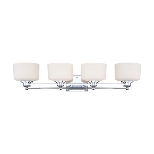 Main product image of Soho 4 Light Vanity Fixture w/ Satin White Glass
