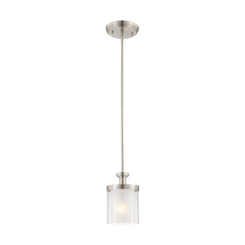 Main product image of Decker 1 Light Mini Pendant w/ Clear and Frosted Glass