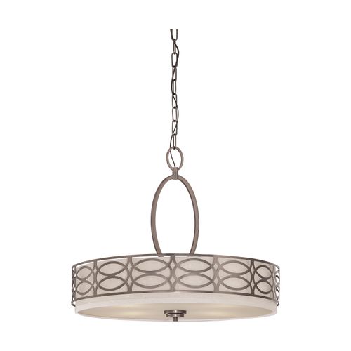 Main product image of Harlow 4 Light Pendant w/ Khaki Fabric Shade