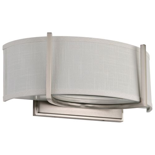 Main product image of Gemini 2 Light Wall Sconce w/ Slate Gray Fabric Shade