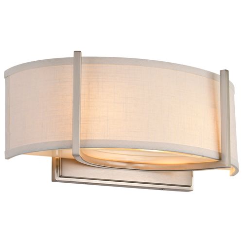 Main product image of Gemini 2 Light Wall Sconce w/ Slate Gray Fabric Shade