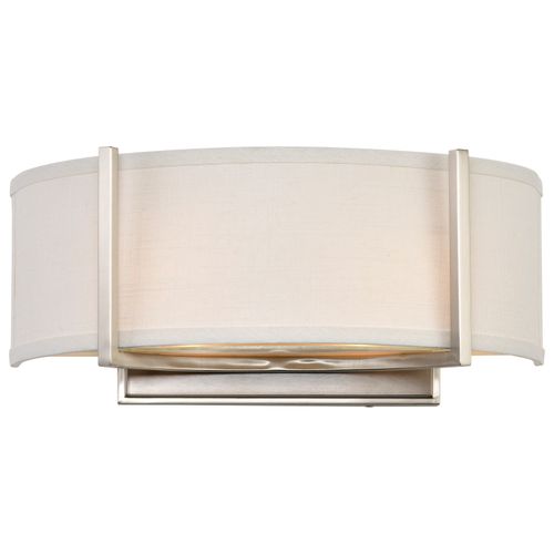Main product image of Gemini 2 Light Wall Sconce w/ Slate Gray Fabric Shade