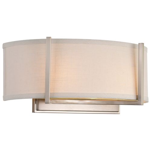 Main product image of Gemini 2 Light Wall Sconce w/ Slate Gray Fabric Shade