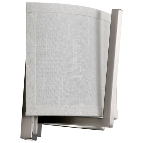 Main product image of Gemini 2 Light Wall Sconce w/ Slate Gray Fabric Shade