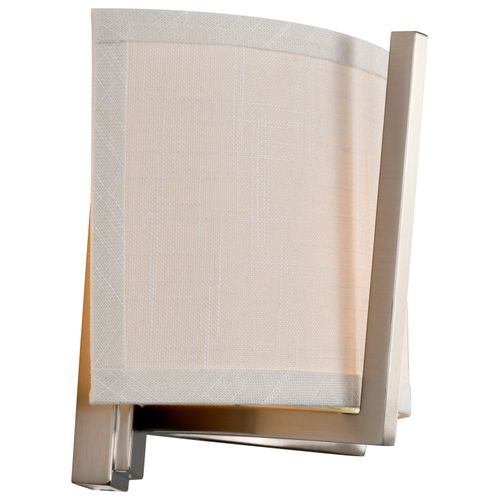 Main product image of Gemini 2 Light Wall Sconce w/ Slate Gray Fabric Shade
