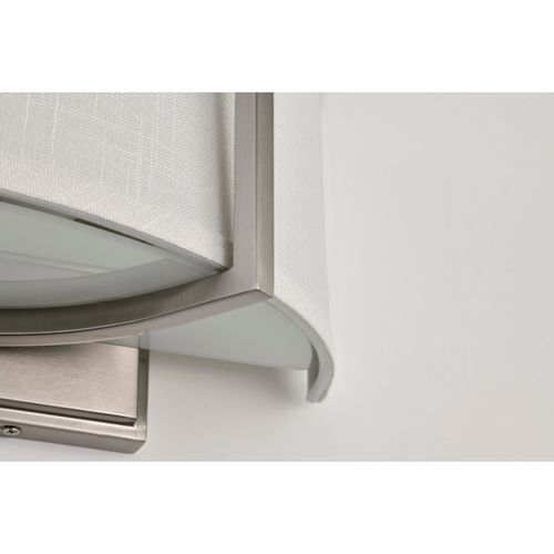 Main product image of Gemini 2 Light Wall Sconce w/ Slate Gray Fabric Shade
