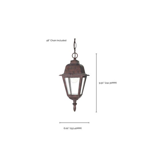 Main product image of Briton 1 Light 10" Hanging Lantern w/ Clear Glass