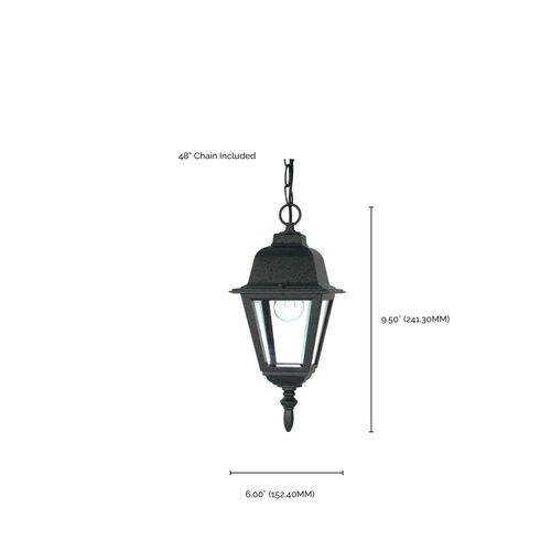 Main product image of Briton 1 Light 10" Hanging Lantern w/ Clear Glass