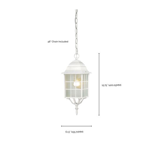 Main product image of Adams 1 Light 16" Outdoor Hanging w/ Frosted Glass