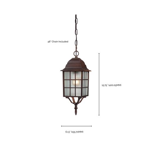 Main product image of Adams 1 Light 16" Outdoor Hanging w/ Frosted Glass