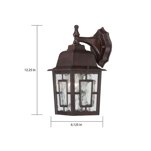 Main product image of Banyan 1 Light 12" Outdoor Wall w/ Clear Water Glass