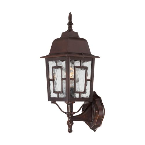 Main product image of Banyan 1 Light 17" Outdoor Wall w/ Clear Water Glass Bronze Finish