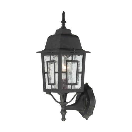 Main product image of Banyan 1 Light 17" Outdoor Wall w/ Clear Water Glass Black Finish