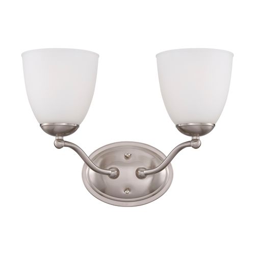 Main product image of Patton 2 Light Vanity Fixture w/ Frosted Glass