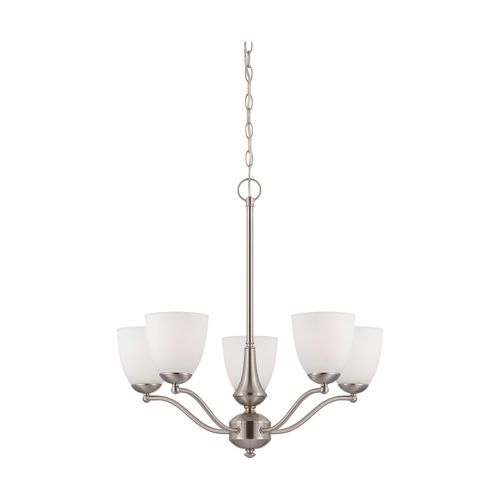 Main product image of Patton 5 Light Chandelier (Arms Up) w/ Frosted Glass