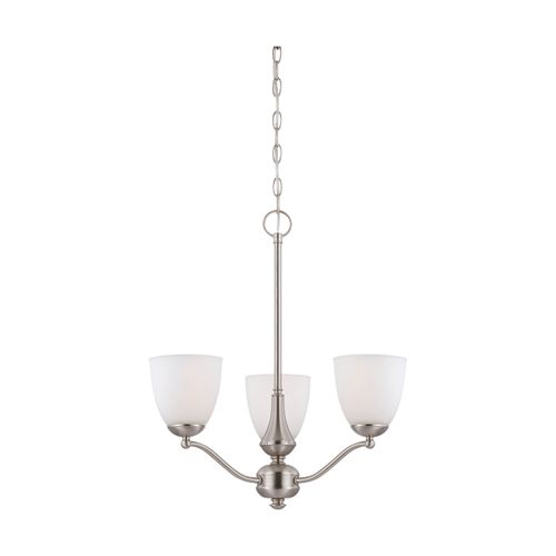 Main product image of Patton 3 Light Chandelier (Arms Up) w/ Frosted Glass