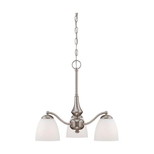 Main product image of Patton 3 Light Chandelier (Arms Down) w/ Frosted Glass