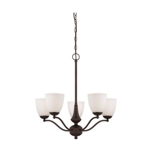 Main product image of Patton 5 Light Chandelier (Arms Up) w/ Frosted Glass