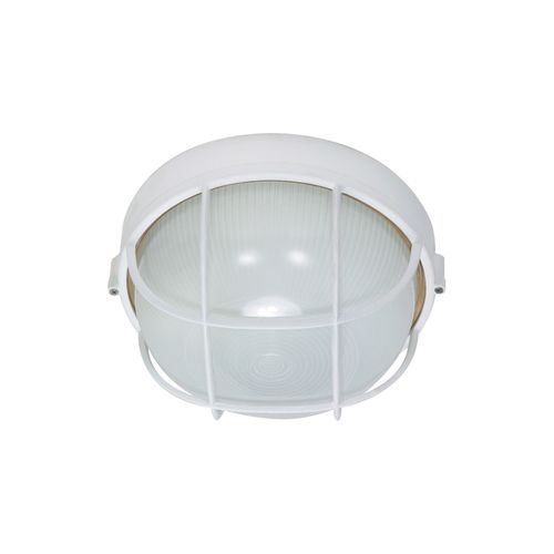 Main product image of 1 Light 10" Round Cage Bulk Head Die Cast Bulk Head